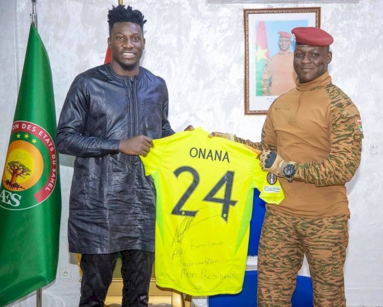FOOTBALL : ANDRÉ ONANA REÇU PAR LE CHEF D'ÉTAT BURKINABÉ !