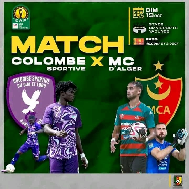 LDC CAF : Colombe Sportive en route pour la victoire ; programme de la journée !