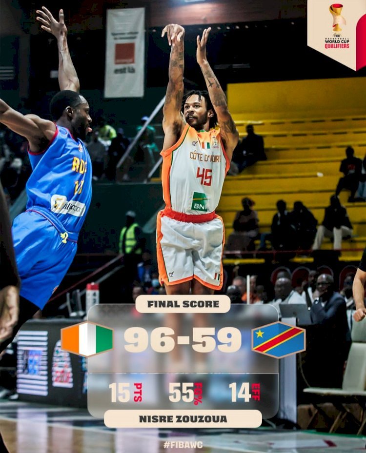 Elim Mondial FIBA 2027 : la Côte d’Ivoire écrase la RD Congo !