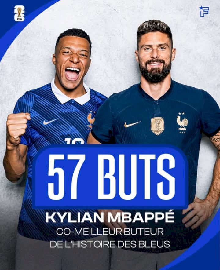 CDM 2026: Kylian Mbappé rejoint Olivier Giroud au sommet de l'histoire !